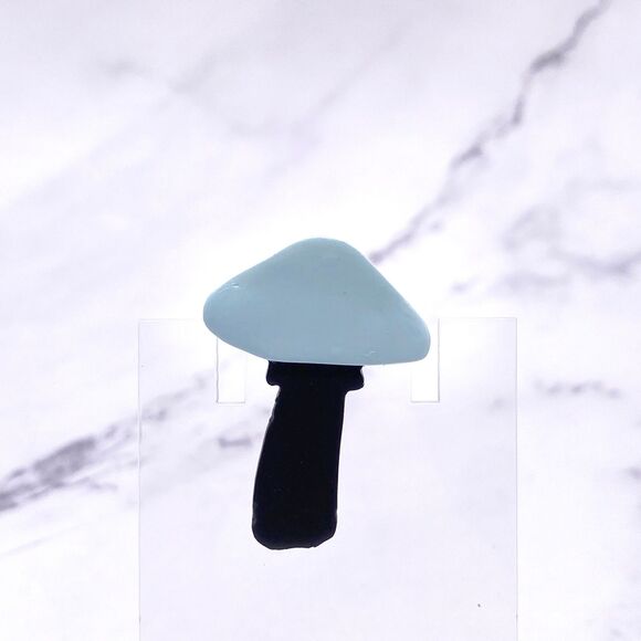 Blue Black Mushroom Pin - Picture 9 of 16